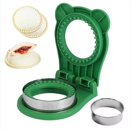 XBllcyiv Uncrustable Sandwich Maker, Circle Shape 3.7 Inch Sandwich Cutter and Sealer for Kids Breakfast and Lunchboxes, Green - Image 1