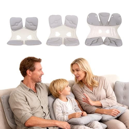 D DITALON 3 PCS Ergonomic Back and Lumbar Support Pillow for Office Chair, Legless Floor Seat with Back Support and Detachable Cushion, Office Chair Posture Corrector for Family Sets - Image 1