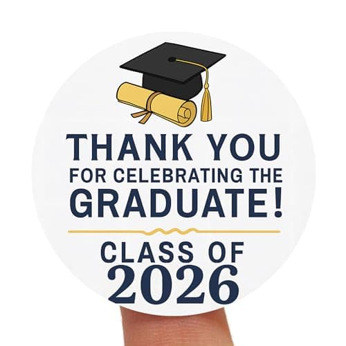 ZLKAPT 2026 Graduation Sticker Labels - Universal Color Palette — 120 Pcs 1.6" Round One Smart Cookie Decals — Safe for Envelopes Treat Bags Cards — Class of 2026 Thank You Party Favors - Image 1