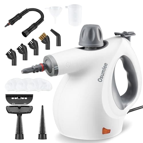 Osumlee Pressurized Handheld Steam Cleaner with 14 pcs Accessories 15.2OZ Multi-Purpose Portable Steamer for Cleaning, Multi-Surface Steamer for Home, Floor, Grout - Image 1