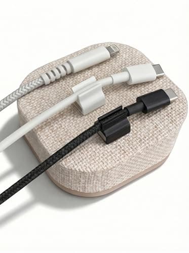 Brolena Magnetic Cord Holder, Cable Organizer with 5 Magnetic Clips for Desk & Nightstand Cable Management, Practical Charging Accessory for Home, Office & Gift Giving - Image 1