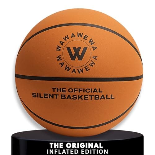 WAWAWEWA The Official Silent Basketball Size 7 (29.5") Uncompressed Fully Inflated – Ready to Play Indoor Basketball for Quiet Dribbling – Grooved Airless Indoor Training PU Foam Basket Ball All Ages - Image 1