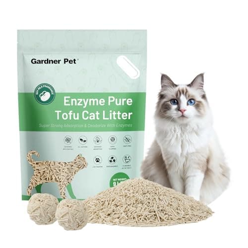 Gardner Pet Natural Tofu Cat Litter - Fast Absorbing & Strong Clumping, Low Dust, Flushable Cat Litter for Odor Control, Easy Scooping for Multi-Cat Homes, 9LBS - Image 1