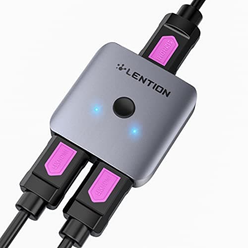LENTION HDMI Switch 2 in 1 Out, 4k@60Hz HDMI Splitter High Resolution 3-HDMI Switcher Adapter with LED Indicator, Compatible with Laptops, PC, Xbox Series, PS5/4/3, Roku, Fire Stick (S32) - Image 1