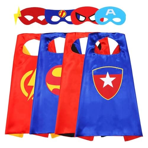 Superhero Capes and Mask for Kids Costumes for Boys Superhero Toys for Kids Cape Dress up Halloween Christmas Boy Gifts - Image 1