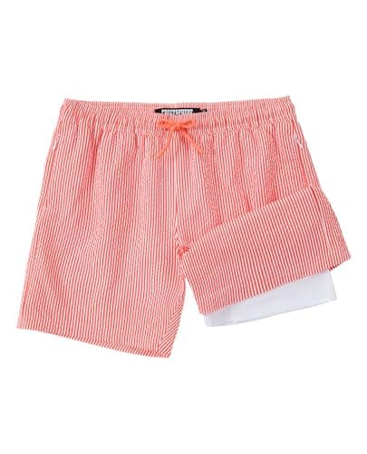 CoozySphere 5 Inch Men Swim Trunks with Compression Liner 5 Inch Quick Dry Drawstring Male Swimtrunks for Beach Summer Water Park XXL - Image 1