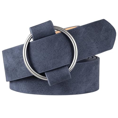 XZQTIVE Women Suede Belt Fashion Leather Belts With Silver Buckle Ladies Waist Belt For Jean Pant - Image 1