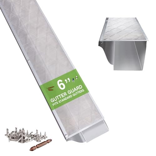 Hoopmon Gutter Guard – 100% Stainless-Steel Micro-Mesh Design, Pine Needle & Small Debris Protection, Fits 6 in K‑Style & Half‑Round Gutters, DIY Screws Included (50ft, 15pcs, 6in x 40in) - Image 1