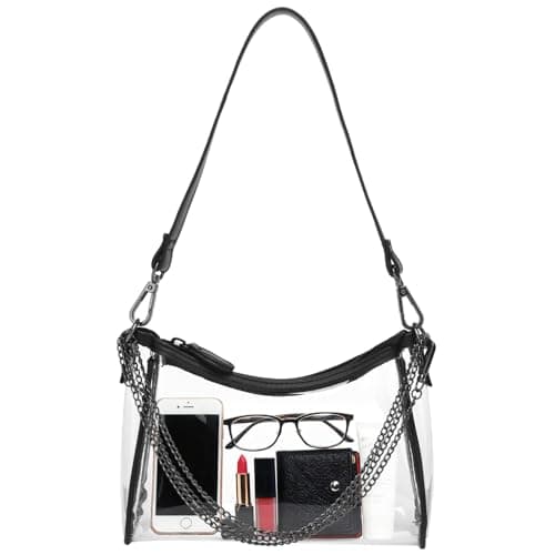 Clear Crossbody Bag for Stadium Events, TPU Transparent Bag Stadium Approved,Waterproof Clear Concert Purses Tote Bags for Women, Transparent Tote Bags for Sports Games, Concerts and Daily Use - Image 1