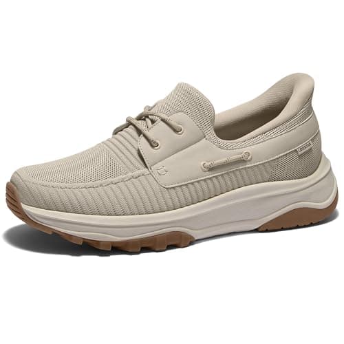 Coostar Slip On Shoes for Men Orthopedic Walking Shoe with Arch Support Hands Free Loafers Casual Khaki Size 10.5 - Image 1