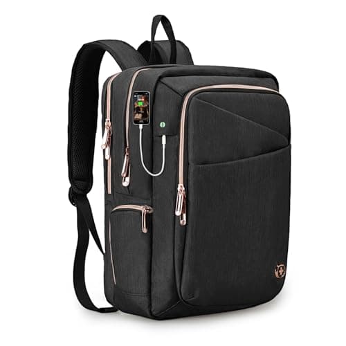 Swissdigital Design Laptop Backpack for Women,With USB Charging Port Computer Work Backpack,Fits 15.6 Inch Laptop Travel Casual Backpack,Black | SD1006-01 - Image 1