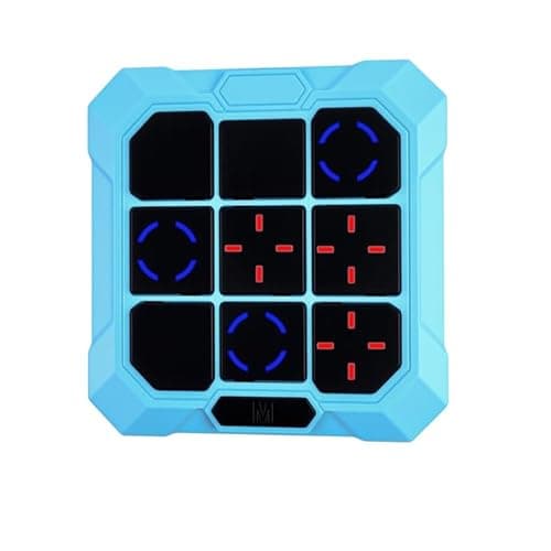 VDPDO Tic Tac Toe Game, 6-in-1 Electronic Tic Tac Toe with Mute & Rechargeable - Handheld Travel Board Game for Kids Ages 4+, Adults, Family - Educational Learning Toy for Boys Girls,Blue - Image 1