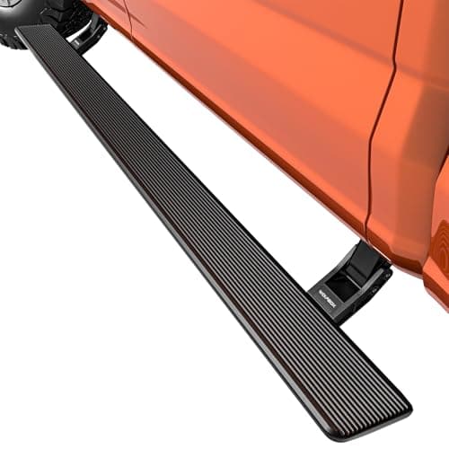 WOLFBOX Power Running Boards for 2019-2023 Silverado & GMC Sierra 1500/2500/3500 Crew CAB, Automatic Electric Retractable Side Steps with LED Lights, Plug-N-Play Waterproof Motor - Image 1