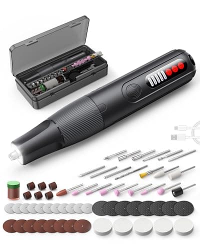 Cordless Rotary Tool, 8V Multi Tool with Auto-Lock Chuck & 5 Speed, 23,000RPM Rechargeable Engraver Kit with Storage Case, for Sanding, Polishing, Drilling, Carving, DIY Crafts - Image 1