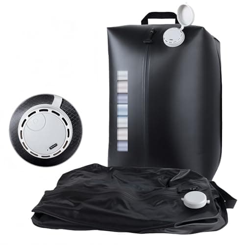 Professional Vacuum Bags with Built-in Pump, 30L Vacuum Seal Bags with See-through Window, Space Saver Bags for Clothing Travel IP67, Reusable Compression Bag (Black 1PC) - Image 1