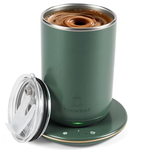 Self Stirring Coffee Mug, Self Heating Coffee Mug 10 oz, Heated Coffee Mug with Smart Temperature Control, Electric Coffee Cup with Detachable Heating Base, Auto Shut Off Warming Mug,Gifts for Dad Mom - Image 1