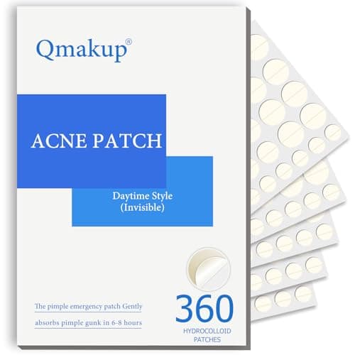 Qmakup Pimple Patches for Face,Acne Patches for Face,Pimple Patch,Zit Patches,Hydrocolloid Blemish Patches for Covering Zits,with Salicylic Acid,Tea Tree oil & Calendula oil (360 Counts, Count, 360) - Image 1