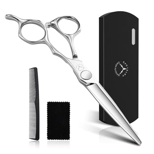 6 Inch Professional Hair Cutting Scissors – 440C Stainless Steel Barber Shears, Handcrafted Convex Edge Hair Scissors with Ergonomic Handle for Stylists, Barbers & Salon Use - Image 1