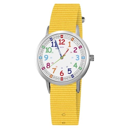 ITOOZYNN Kids Watch for Girls and Boys,for Children's Toddler Learning Time and Easy to Read Time, Analog Watch for Boys and Girls Ages3~11 (Yellow) - Image 1
