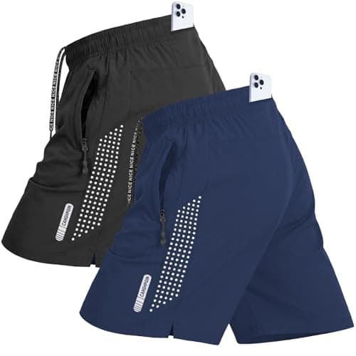 CANGHPGIN 2 Pack Mens Workout Athletic Shorts 7 Inch Quick Dry Gym Short with Pockets, Tennis Sport Running Shorts for Men - Image 1