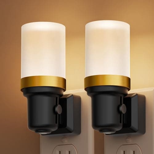 L LOHAS LED Night Light, 2 Pack Night Lights Plug into Wall, Dimmable Nightlight with Auto Light Sensor, 3000K Warm White 0-100LM, Plug in Night Light for Hallway Bedroom Bathroom - Image 1