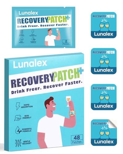 Lunalex Recovery Patch 48 Pack - Wake Up Refreshed & Balanced After Celebration - Plant-Based Formula for Morning Wellness - Bachelorette & Wedding Party Favors - 2 Patches per Sachet, Waterproof - Image 1