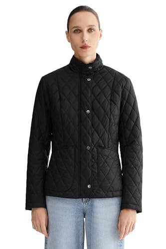Orolay Women's Quilted Lightweight Puffer Jacket Slim Fit Padded Coat Casual Zip Up Outerwear with Pockets Black XX-Large - Image 1