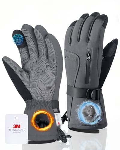 GXCROR Winter Gloves for Men & Women, Waterproof Touchscreen Ski Gloves with 3M Thinsulate -22°F Warmth, Windproof Cold Weather Gloves for Skiing, Snowboard, Snowmobile - Image 1