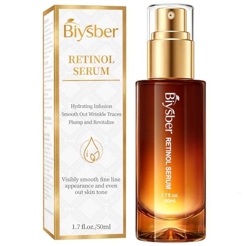 BIYSBER Retinol Collagen Serum for Face: Anti Aging & Anti Wrinkle Repair Peptide Serum with Boost Hydration Formula - Day/Night Facial Firming Neck Plump Skin Care for Women/Men (1.70 Fl Oz) - Image 1