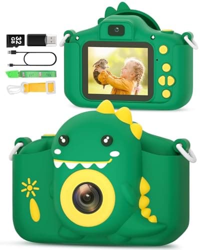 Kids Camera for 3-12 Years Old Toddlers Childrens Birthday Graduation Gifts Selfie Digital Toy Camera with 32GB SD Card for 4 5 6 7 8 9 10 11 Boys Girls
