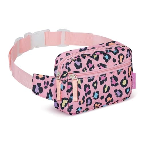 WOOMADA Fanny Pack, Crossbody Bag Waist Bag with Adjustable Waistband, Cute Belt Bag for Gifts(Pink Leopard) - Image 1
