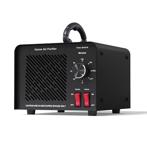 120,000mg/h 0zone Generator High Capacity Ozone Machine & 1 Billion Negative Ion Air Purifier for Home, Car, Pet Odor Removal, O3 Odor Eliminator up to 8,000 Sq. Ft.(Black) - Image 1