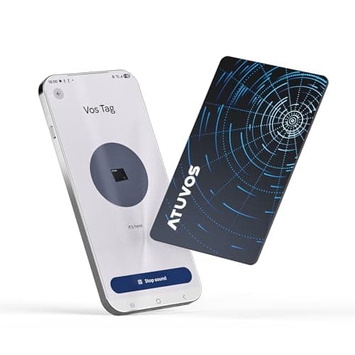 ATUVOS Air Tag Ultra-Thin Wallet Tracker for Android & iOS, Dual System Rechargeable Bluetooth Card Works with Google Find Hub or Apple Find My APP, Item Finder Locator for Luggage, Suitcase,1 Pack - Image 1