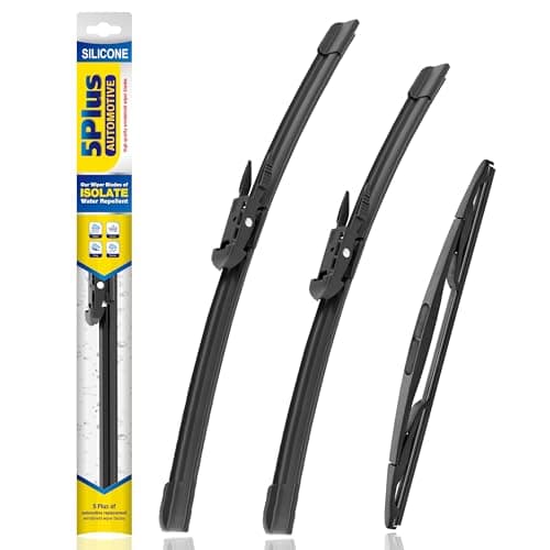 5 PLUS® Silicone Windshield Wipers Replacement for 2012 2013 2014 2015 2016 2017 Buick Enclave Wiper Blades(Set of 3),Automotive Replacement Windshield Wiper Blades For My Car-24"/21"/12" - Image 1