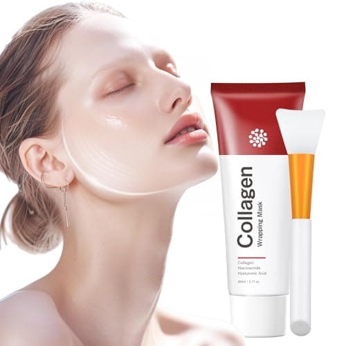 YAFUSIPE Collagen Night Wrapping Mask Hydrating Peel Off Face Mask for Women Tightening Lifting Facial Mask Skincare Anti Aging Collagen Masks for Wrinkles Fine Line Glowing 2.71oz - Image 1