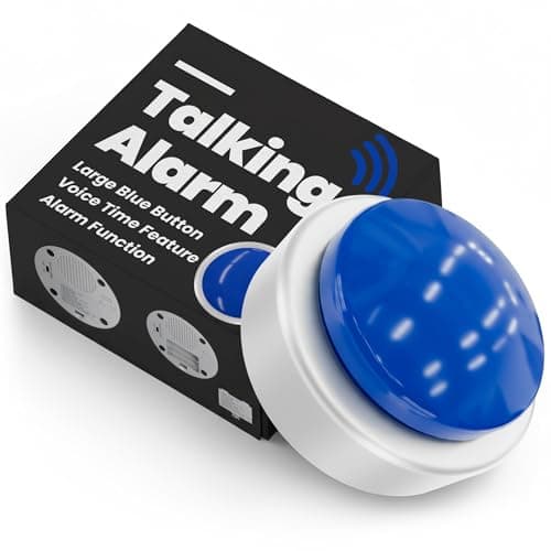 Talking Clock for Blind Elderly with English Voice & Alarm – Easy-to-Use Voice Announced Time & Date Talking Watches for the Blind | Big Button Interface, High/Low Volume, Gift for Elderly Loved Ones - Image 1