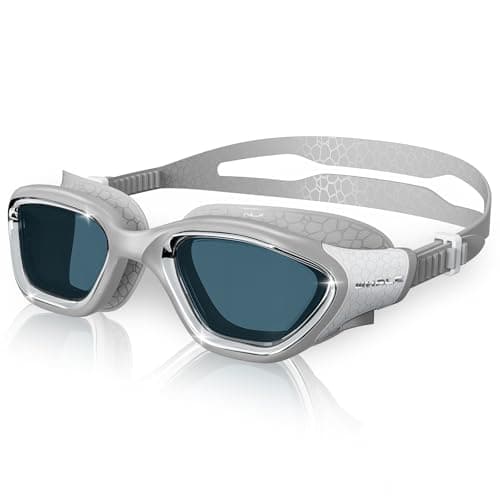 Whale Swim Goggles, HD Anti-Fog Goggles, Unisex | 100% UV Protection | Anti-Fog Design (Sea Salt Gray) - Image 1