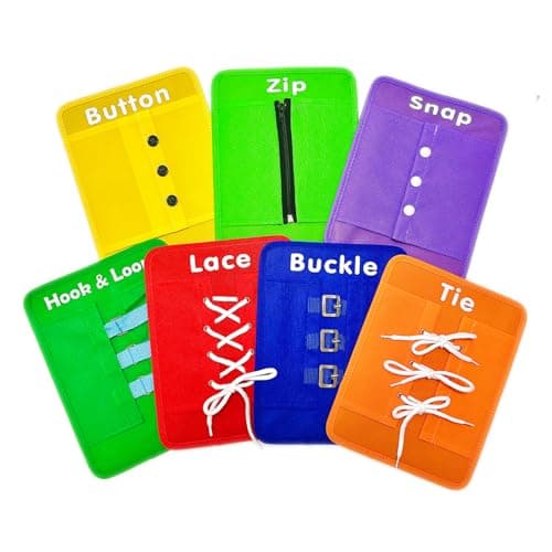 YHZAN Montessori Dressing Frame Busy Board Fine Motor Skills Develop Todder Practical Life Activity Learn to Dress Shoe-Tying Preschool Classroom Educational Toy - Image 1