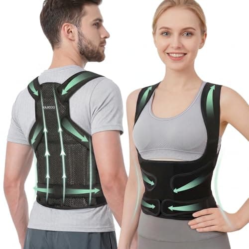 KAJICOO Posture Corrector for Women & Men, Back Brace Adjustable Full Back Support - Shoulder Straightener for Upper & Lower Back Pain Relief, Scoliosis, Hunchback, Hump, Thoracic Spine Correc (Medium) - Image 1