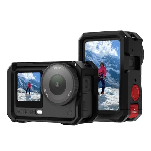 BRDRC Metal Cage for DJI Osmo Action 6, Protective Case Premium Frame Cover Protector Aluminum Housing for DJI Osmo Action 6 Accessories - Image 1