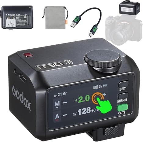 Godox iT30 Pro F Mini Flash for Fujifilm Camera, TTL Auto-Exposure, 2.4G Wireless X System, HSS 1/8000s, 2.8" Full-Color Touchscreen, Built-in Diffuser, Lithium Battery with Wireless Flash Trigger - Image 1