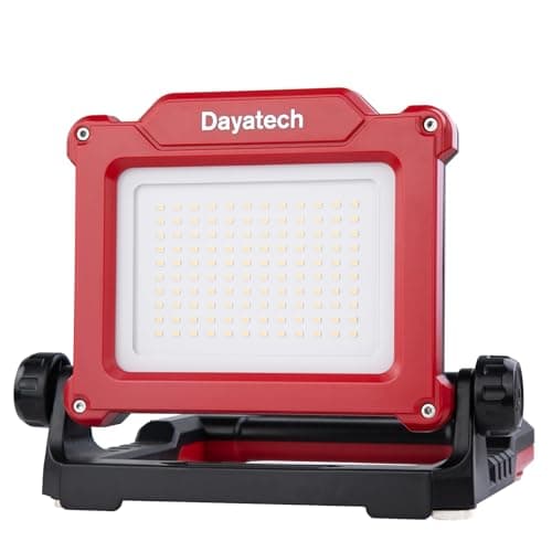 DAYATECH Rechargeable Cordless LED Work Light, 3500 LM, 25 W Compatible with DEWALT, Milwaukee, MAKITA, Bosch, Black&Decker, Porter Cable, Stanley Power Tool 18-21V Lithium Ion Battery(Light Only) - Image 1