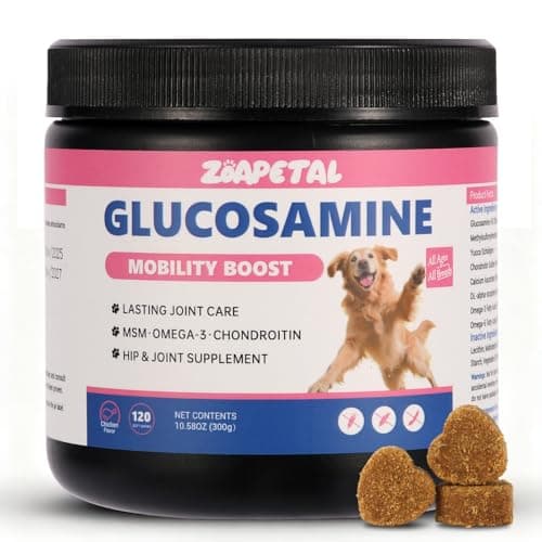 Senior Dog Hip & Joint Supplement – Chicken Flavor Soft Chews with Glucosamine, Chondroitin, MSM, Yucca & Dual Omega 3-6 – Daily Multivitamin for Mobility & Vitality – ZOAPETAL - Image 1