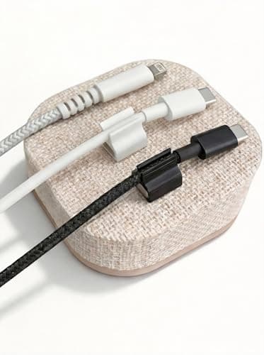 Brolena Magnetic Cord Holder, Cable Organizer with 5 Magnetic Clips for Desk & Nightstand Cable Management, Practical Charging Accessory for Home, Office & Gift Giving