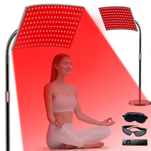 Red Light Therapy for Body Face, Infrared Light Therapy Lamp with Adjustable Stand, 660nm and 850nm Near Infrared LED Lights Panel, Red Infrared Lamp for Full Body, Gift for Men Women - Image 1