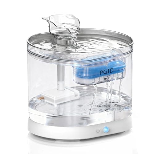 PGID Cordless Cat Water Fountain for Drinking, 5000mah Battery Operated Pet Dog Water Fountain, 74oz/2.2L Automatic Cat Water Dispenser for Cats Dog Indoor Outdoor - Image 1