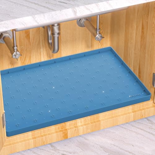 Sdpeia Under Sink Mat 22"×14" Waterproof Silicone Cabinet Liner & Sink Protector for Kitchen & Bathroom, Multi-Purpose Organizers Tray for Pets, Laundry, Cat Litter Mat - Image 1