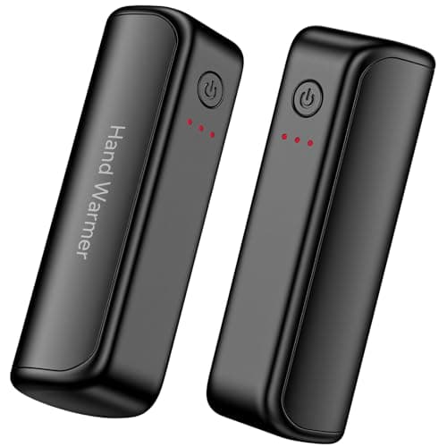 Hand Warmers Rechargeable 2 Pack, Magnetic Electric Hand Warmer 3 Settings Portable Pocket Heater 360°Heating, Gifts for Men Women Camping,Hunting,Golf,Travel Essentials (Black) - Image 1