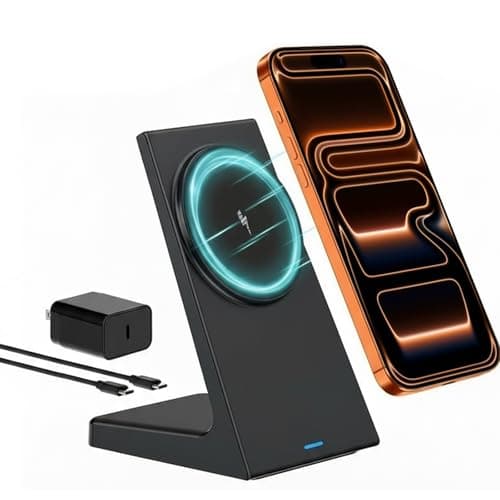 for iPhone Charger Stand – Magnetic Charger for iPhone 17/16/15/14/13/12 Series with 20W Fast Wireless Charging, Strong Magnet, Stable Phone Stand Charger for Desk & Bedside - Image 1