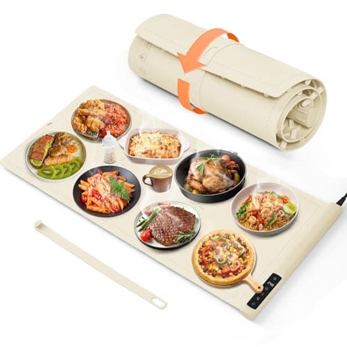 Warming Mat For Food Extra Large- 36"x16" Electric Warming Trays for Buffets Party, Food Warmers For Thanksgiving, Christmas House Warming Gift, Portable Heating Mat with 9 Temp Settings & 6H Timer - Image 1